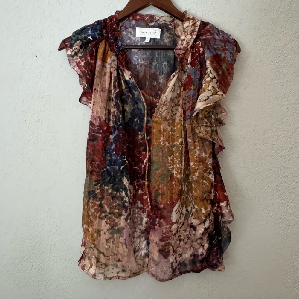Dear John Multicolor Ruffle Blouse - Picture 3 of 8